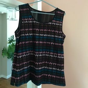 Black/multi color top